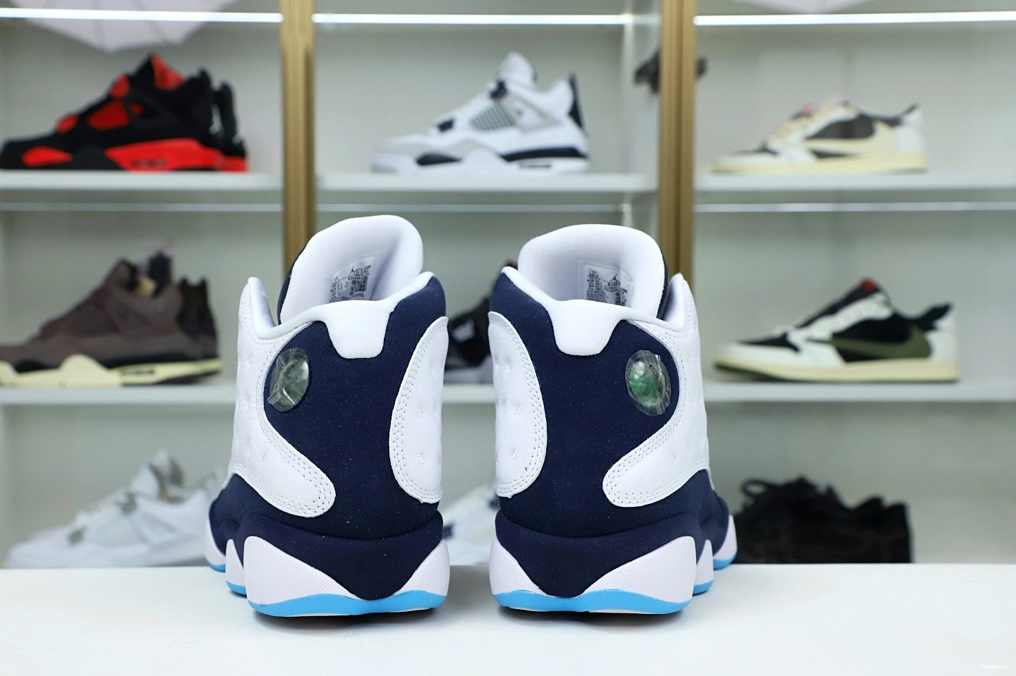 AIR RETRO JORDAN BLUE 414571-144 POWDER OBSIDIAN WHITE 13 0213